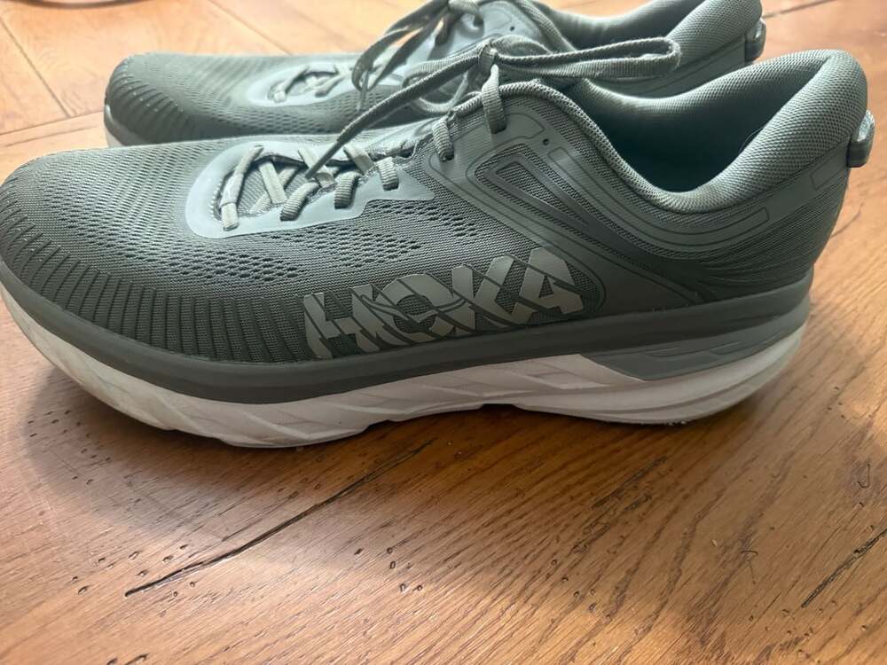 HOKA Bondi 7 Wild Dove Running Shoes Men's Size 16